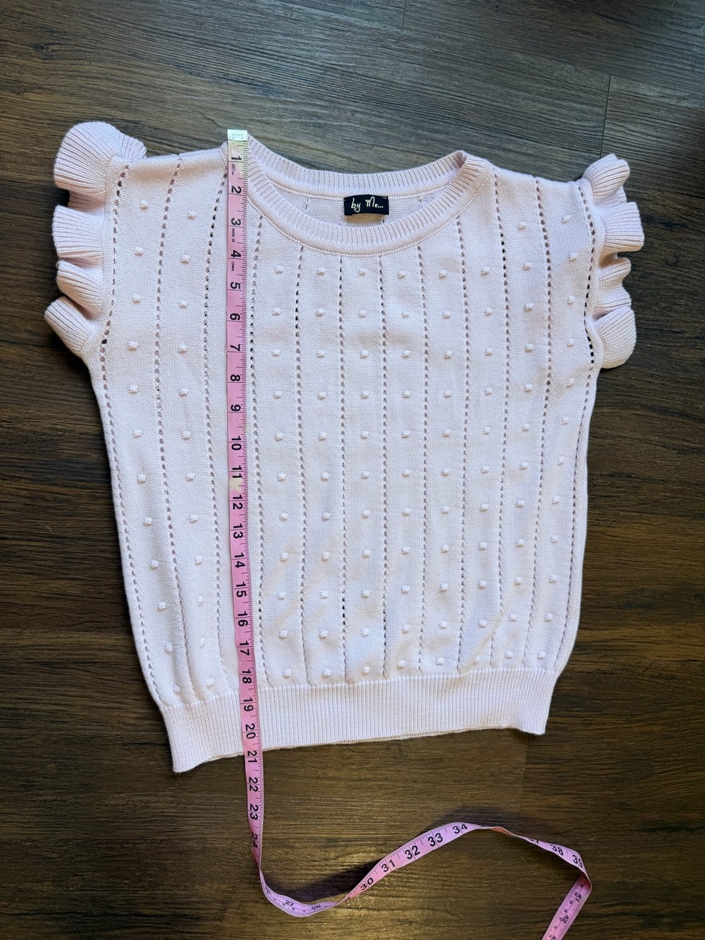 Light Pink Ruffle Sleeve Sweater - Picture 8 of 14
